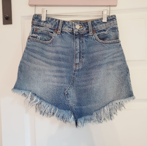 Nwt Free People raw fringe hem mini skirt - Picture 3 of 7